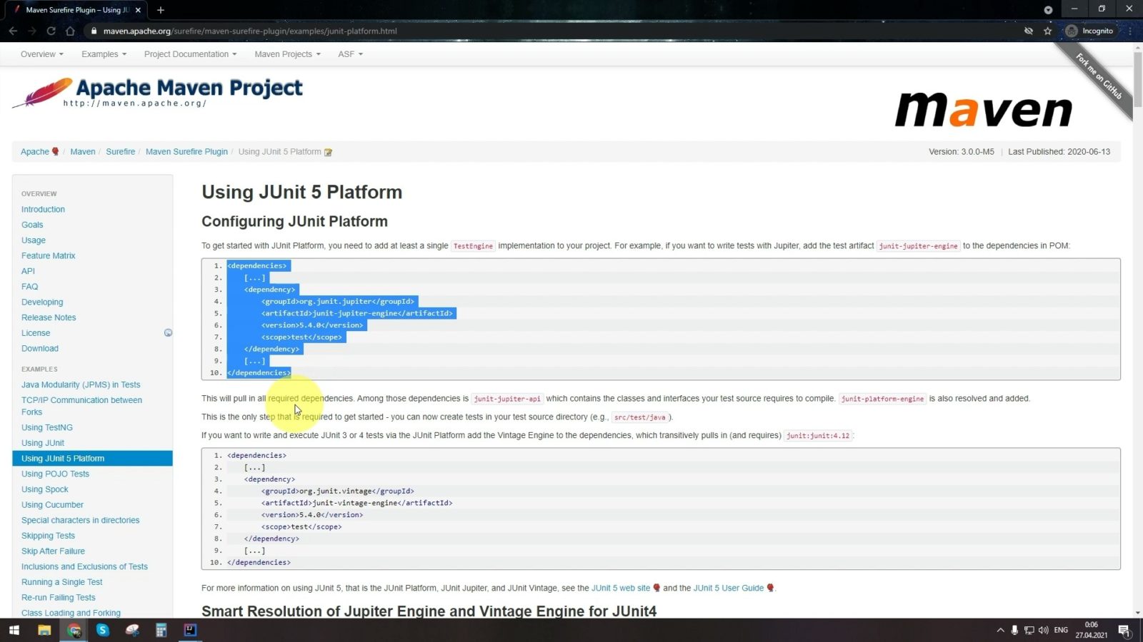 how to add junit to existing project intellij